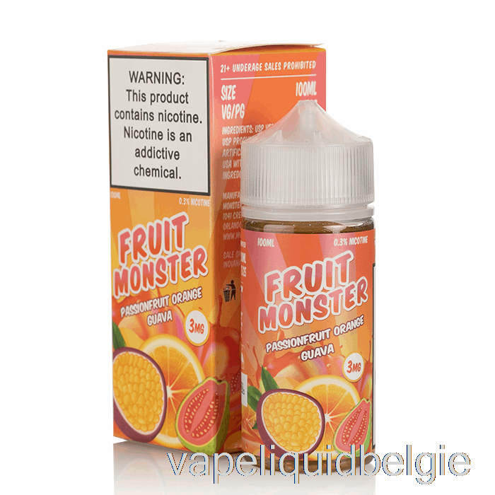 Vape België Passievrucht Sinaasappel Guave - Fruitmonster - 100ml 0mg